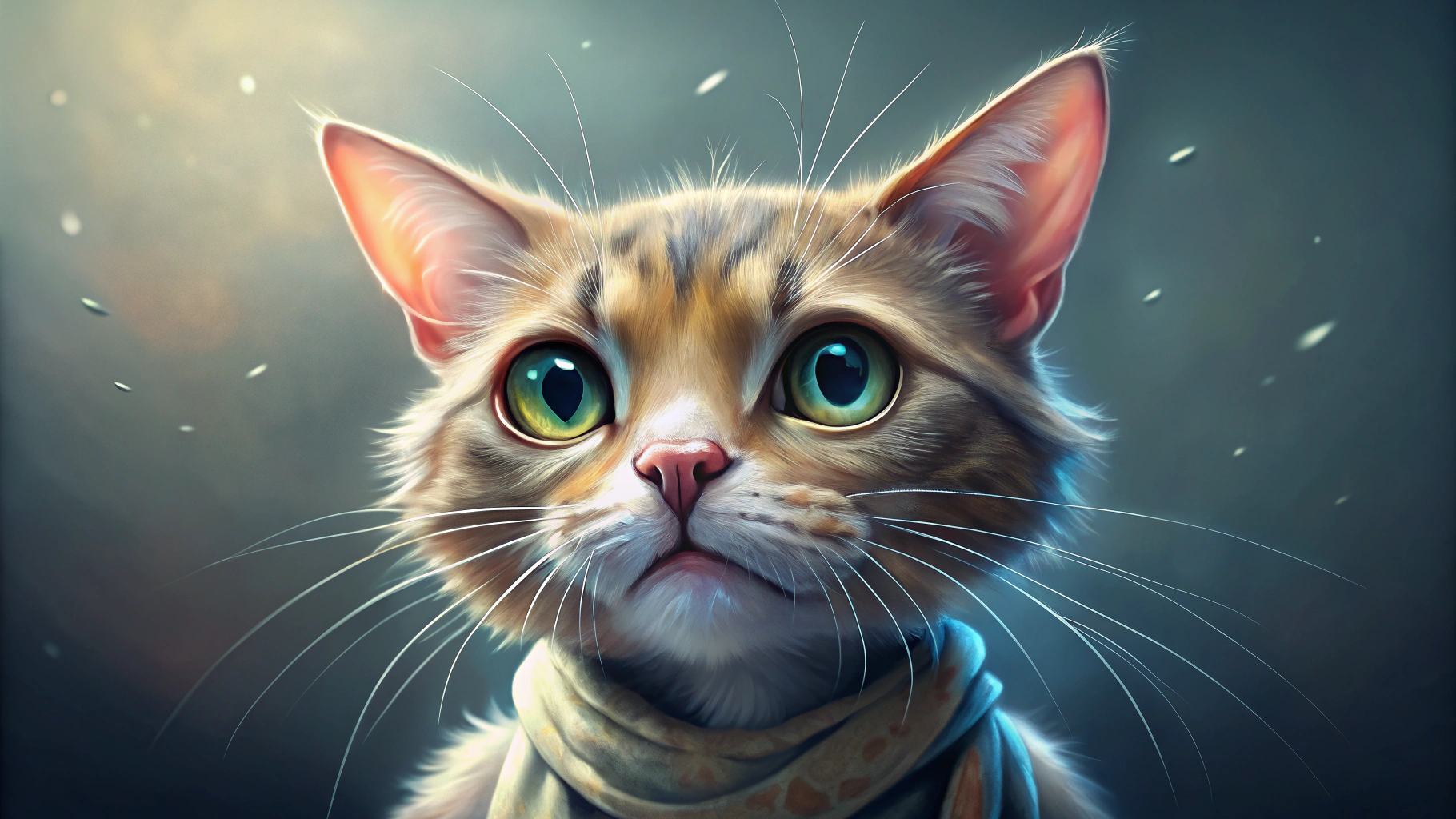 Chat malade avec les yeux larmoyants et le nez qui coule