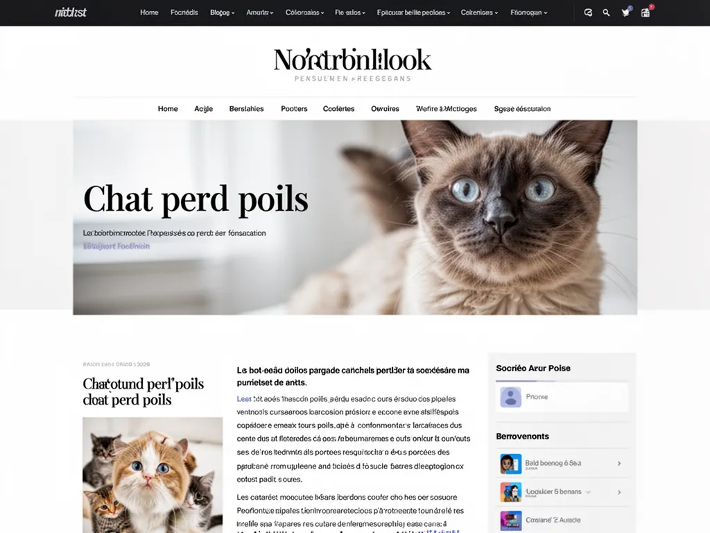 Chat domestique tigré assis sur un canapé, présence visible de poils sur le tissu