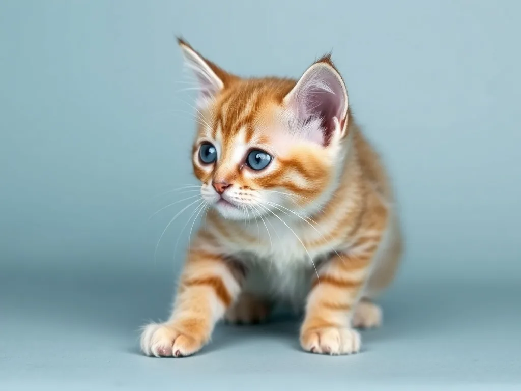 Chaton Sacré de Birmanie aux yeux bleus et gants blancs assis sur un plaid clair, éleveur en arrière-plan flou