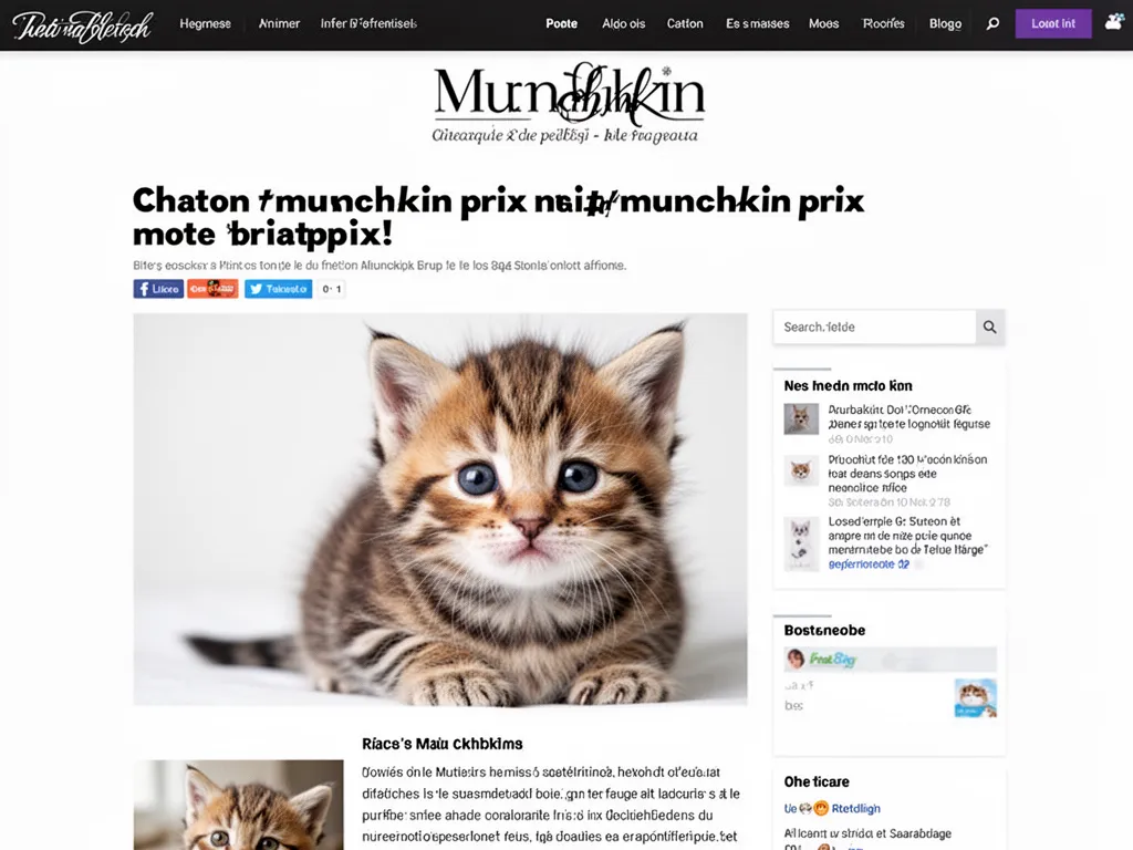 Jeune Munchkin assis sur un plaid, pattes courtes visibles, regard attentif