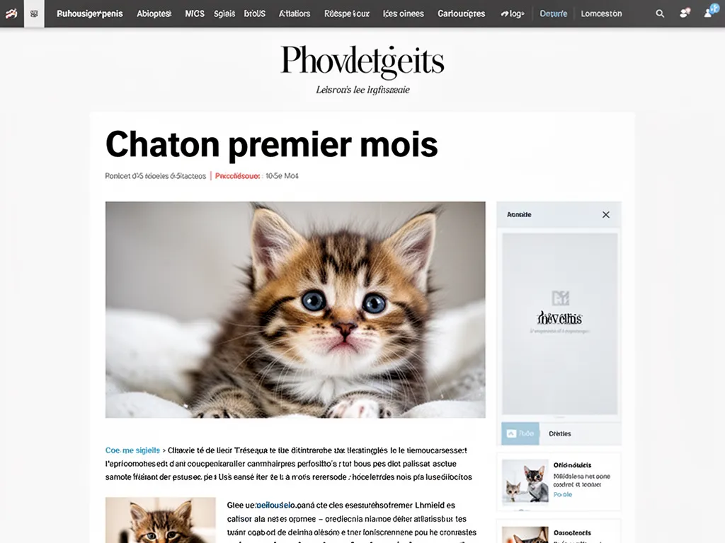 Chaton nouveau-né couché sur une couverture douce, yeux fermés, éclairage chaud