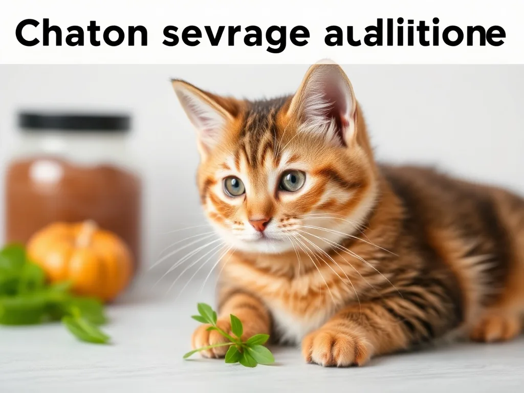 Chaton lapant une purée dans sa gamelle, signe du sevrage alimentaire