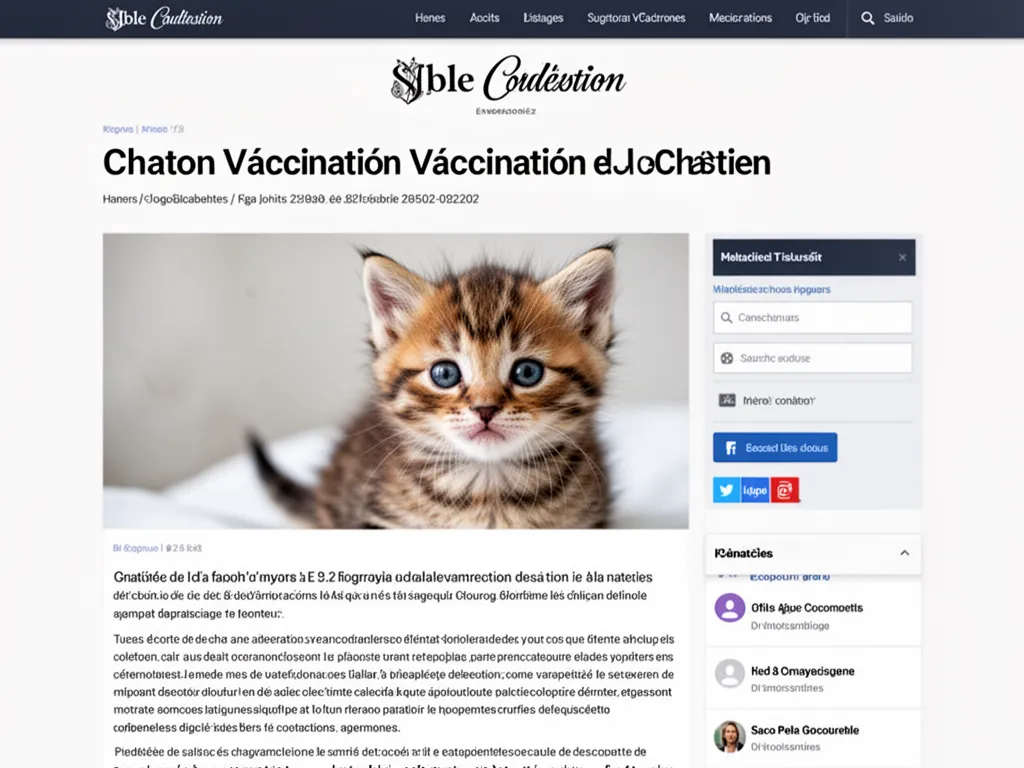 Jeune félin tigré sur une table clinique, vétérinaire prêtant attention à la patte