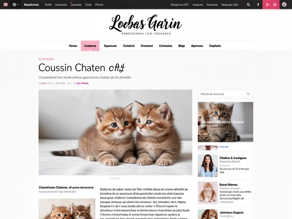 Petit félin blotti dans un coussin rond crème posé près d'une fenêtre, lumière douce
