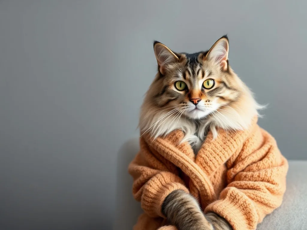 Maine Coon à la robe tigrée brun et noir, assis près d'une fenêtre