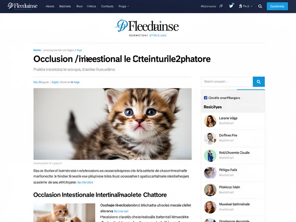 Jeune chaton allongé sur une couverture, abdomen rentré, regard fixe, près d’une gamelle intacte